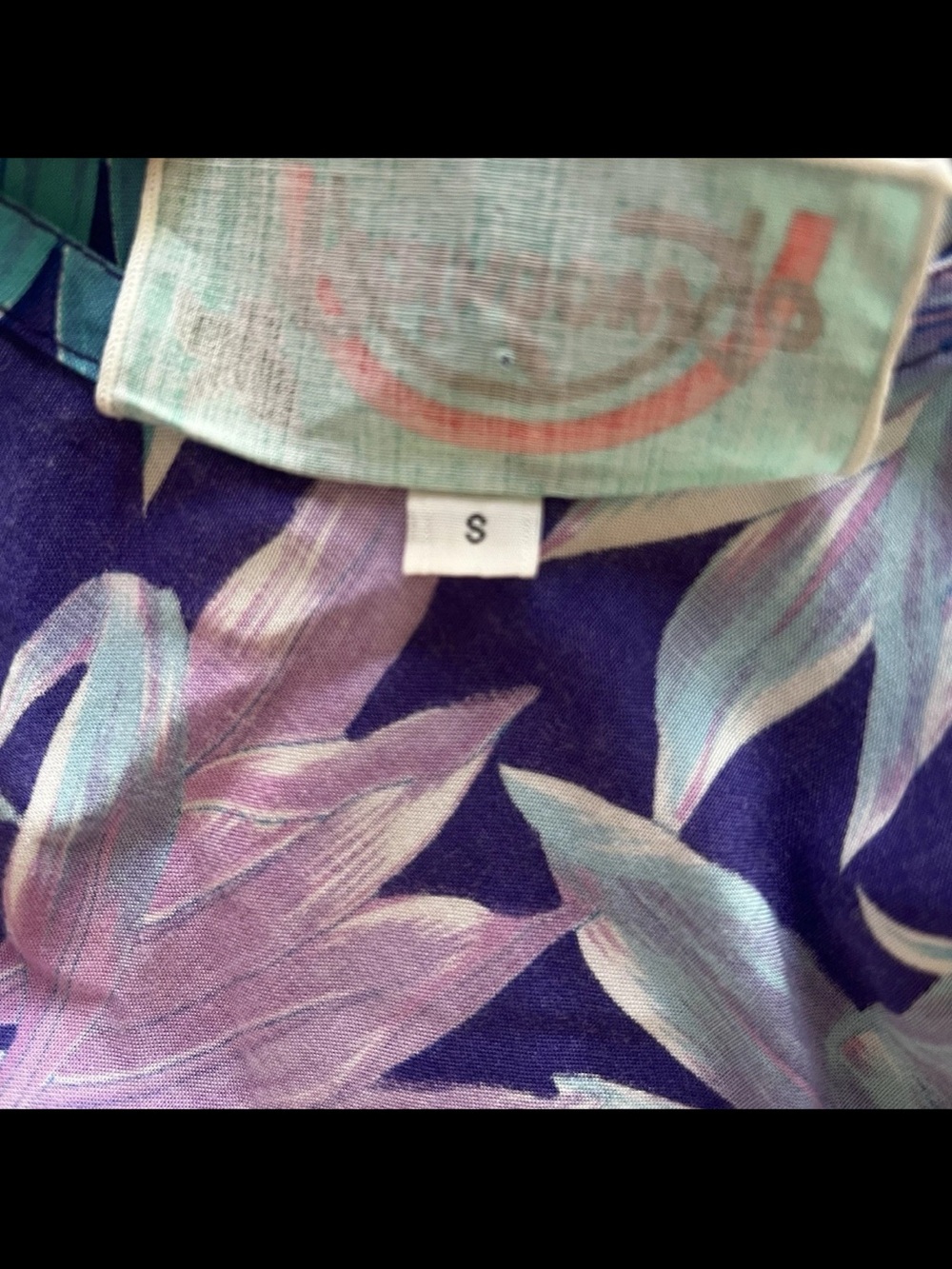 Rainbow Jo Ti Leaf Dress Womens S Knee Length Ruffle Hem Tropical Vacation Luau - Picture 3 of 8